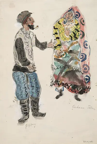A Fortune Teller and a Gypsy Marc Chagall